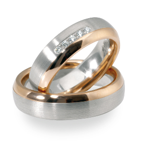Weißgold Rotgold Diamanten