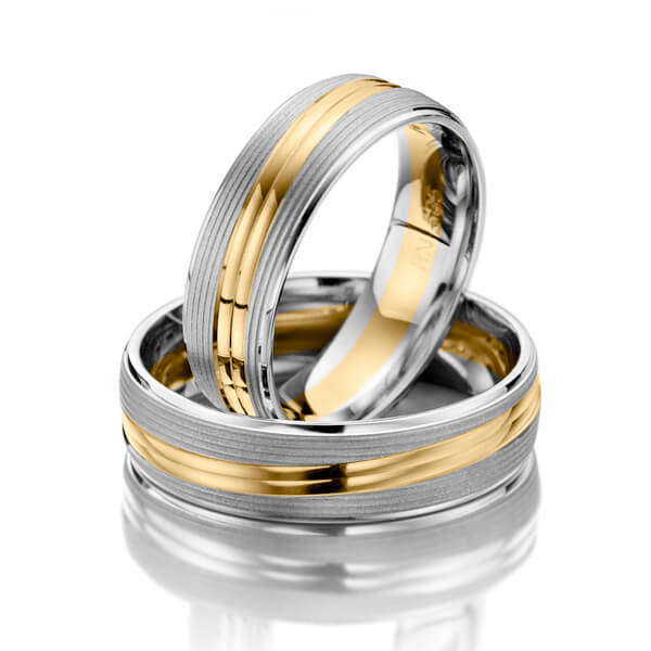 Trauringe Weißgold 375 Gelbgold 375  BestGold 24