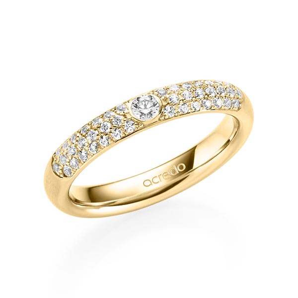 klassischer Trauring/Ehering in Gelbgold 585 mit zus. 0,416 ct. Brillant tw, si von acredo - A-1911-13 klassischer Trauring/Ehering in Gelbgold 585 mit zus. 0,416 ct. Brillant tw, si von acredo - A-1911-13
