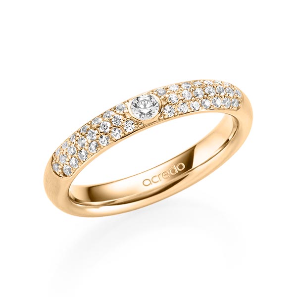 klassischer Trauring/Ehering in Roségold 585 mit zus. 0,416 ct. Brillant tw, si von acredo - A-1911-14 klassischer Trauring/Ehering in Roségold 585 mit zus. 0,416 ct. Brillant tw, si von acredo - A-1911-14