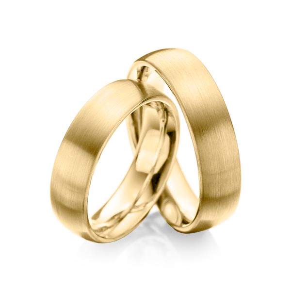 Paar klassische Trauringe/Eheringe in Gelbgold 585 von Steinberg - Q-1011-2 Paar klassische Trauringe/Eheringe in Gelbgold 585 von Steinberg - Q-1011-2