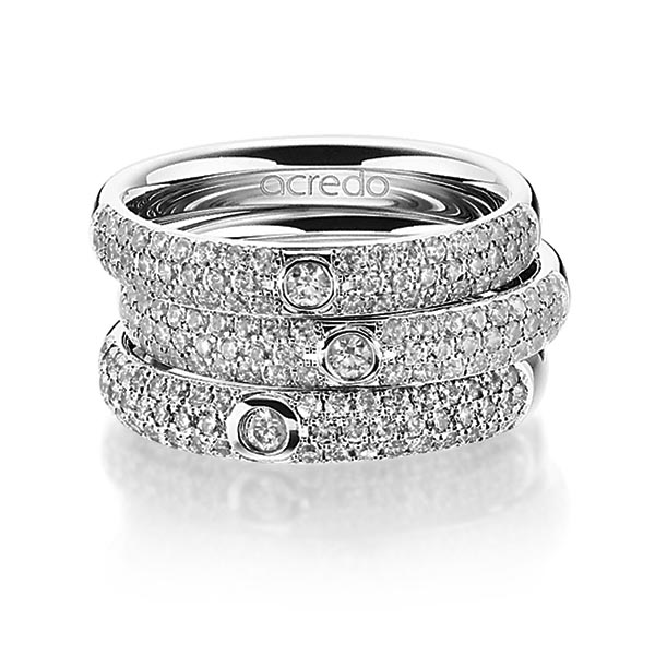 Set in Platin 950 mit zus. 1,476 ct. Brillant tw, si von acredo - A-1448-12 Set in Platin 950 mit zus. 1,476 ct. Brillant tw, si von acredo - A-1448-12