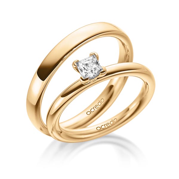 Set in Roségold 585 mit 0,5 ct. Brillant tw, vs von acredo - A-1931-3 Set in Roségold 585 mit 0,5 ct. Brillant tw, vs von acredo - A-1931-3