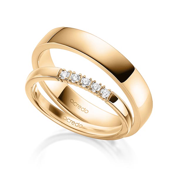 Set in Roségold 585 mit zus. 0,1 ct. Brillant tw, vs von acredo - A-1876-3 Set in Roségold 585 mit zus. 0,1 ct. Brillant tw, vs von acredo - A-1876-3