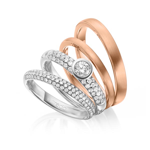 Set in Weißgold 585 mit zus. 0,99 ct. Brillant tw, si tw, vs von acredo - A-1415-1 Set in Weißgold 585 mit zus. 0,99 ct. Brillant tw, si tw, vs von acredo - A-1415-1
