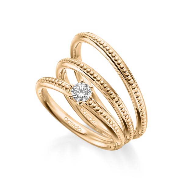 Tri-Set in Roségold 585 mit zus. 0,25 ct. Brillant tw, si von acredo - A-1858-4 Tri-Set in Roségold 585 mit zus. 0,25 ct. Brillant tw, si von acredo - A-1858-4