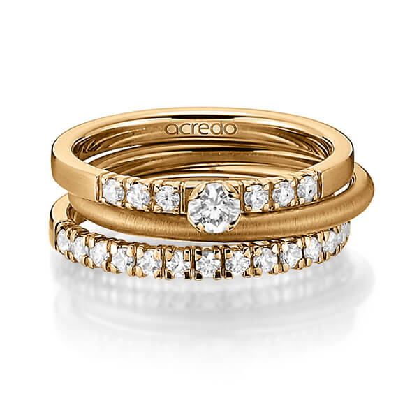 Tri-Set in Roségold 585 mit zus. 0,59 ct. Brillant tw, si von acredo - A-1439-7 Tri-Set in Roségold 585 mit zus. 0,59 ct. Brillant tw, si von acredo - A-1439-7