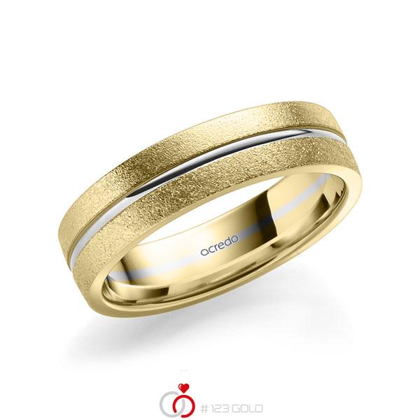 bicolor Trauring/Ehering in Gelbgold 585 Weißgold 585 von acredo - A-2187-11 bicolor Trauring/Ehering in Gelbgold 585 Weißgold 585 von acredo - A-2187-11