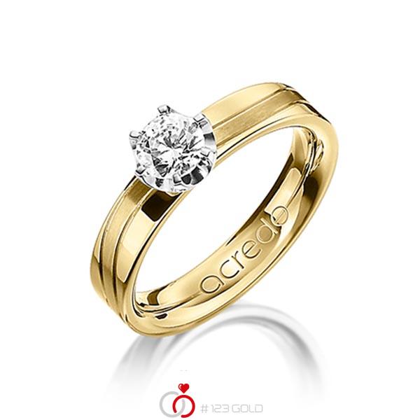 Klassieke trouwring in geelgoud 14 kt. met 0,4 ct. Briljanten tw/si van acredo - A-1210-11 Klassieke trouwring in geelgoud 14 kt. met 0,4 ct. Briljanten tw/si van acredo - A-1210-11