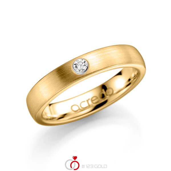 klassieke trouwring in geelgoud 14 kt. met in totaal 0,1 ct. Briljanten tw/si van acredo - A-1133-3 klassieke trouwring in geelgoud 14 kt. met in totaal 0,1 ct. Briljanten tw/si van acredo - A-1133-3