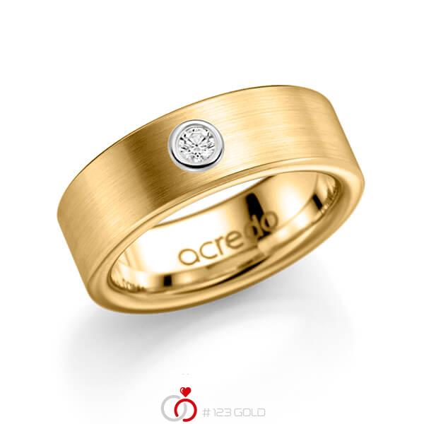 klassieke trouwring in geelgoud 14 kt. met in totaal 0,1 ct. Briljanten tw/si van acredo - A-1140-3 klassieke trouwring in geelgoud 14 kt. met in totaal 0,1 ct. Briljanten tw/si van acredo - A-1140-3