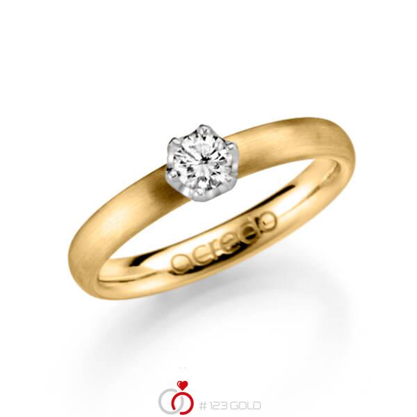 klassieke trouwring in geelgoud 14 kt. met in totaal 0,25 ct. Briljanten tw/si van acredo - A-1128-3 klassieke trouwring in geelgoud 14 kt. met in totaal 0,25 ct. Briljanten tw/si van acredo - A-1128-3