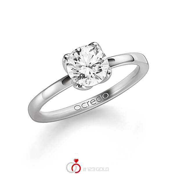 klassieke trouwring in grijsgoud 14 kt. met 1 ct. Briljanten tw/si van acredo - A-1189-3 klassieke trouwring in grijsgoud 14 kt. met 1 ct. Briljanten tw/si van acredo - A-1189-3