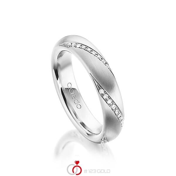 klassieke trouwring in platina 950 met in totaal 0,225 ct. Briljant tw/si van acredo - A-1474-1 klassieke trouwring in platina 950 met in totaal 0,225 ct. Briljant tw/si van acredo - A-1474-1