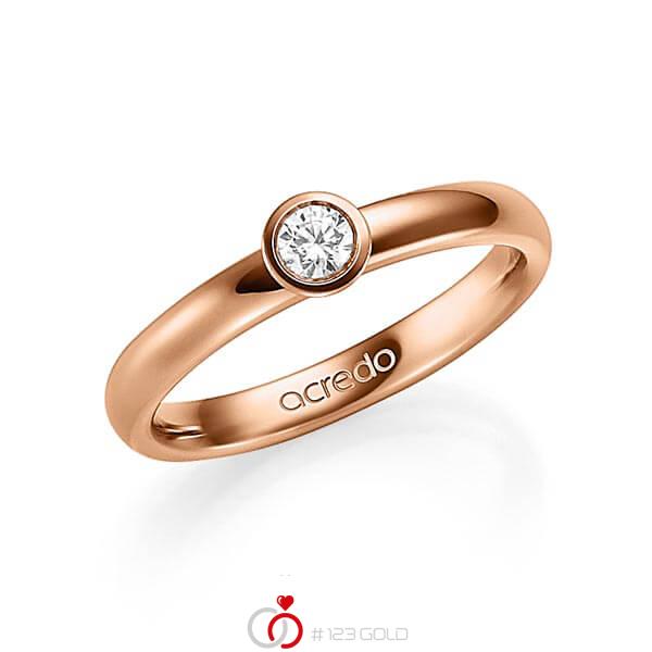 klassieke trouwring in roodgoud 14 kt. met in totaal 0,15 ct. Briljanten tw/si van acredo - A-1348-5 klassieke trouwring in roodgoud 14 kt. met in totaal 0,15 ct. Briljanten tw/si van acredo - A-1348-5