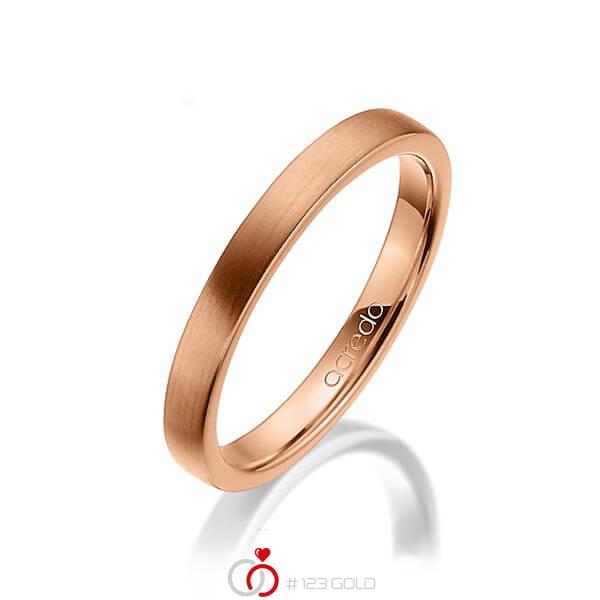 klassieke trouwring in roodgoud 14 kt. van acredo - A-1263-1 klassieke trouwring in roodgoud 14 kt. van acredo - A-1263-1