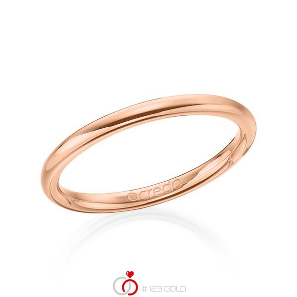 klassieke trouwring in roodgoud 18 kt. van acredo - A-1277-14 klassieke trouwring in roodgoud 18 kt. van acredo - A-1277-14