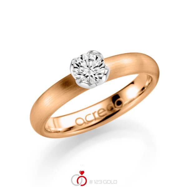 klassieke trouwring in roségoud 14 kt. met 0,5 ct. Briljanten tw/si van acredo - A-1131-5 klassieke trouwring in roségoud 14 kt. met 0,5 ct. Briljanten tw/si van acredo - A-1131-5