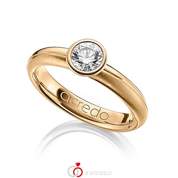 Klassieke trouwring in roségoud 14 kt. met 0,5 ct. Briljanten tw/si van acredo - A-1206-13 Klassieke trouwring in roségoud 14 kt. met 0,5 ct. Briljanten tw/si van acredo - A-1206-13