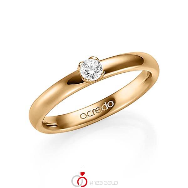 klassieke trouwring in roségoud 14 kt. met in totaal 0,15 ct. Briljanten tw/si van acredo - A-1351-4 klassieke trouwring in roségoud 14 kt. met in totaal 0,15 ct. Briljanten tw/si van acredo - A-1351-4