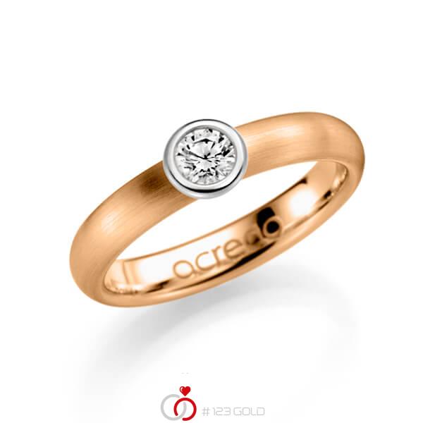 klassieke trouwring in roségoud 14 kt. met in totaal 0,25 ct. Briljanten tw/si van acredo - A-1129-5 klassieke trouwring in roségoud 14 kt. met in totaal 0,25 ct. Briljanten tw/si van acredo - A-1129-5
