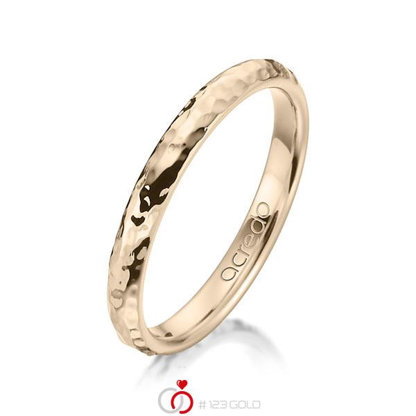klassieke trouwring in Signature Gold 585 hamerslag van acredo - A-1274-21 klassieke trouwring in Signature Gold 585 hamerslag van acredo - A-1274-21