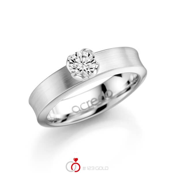 klassieke trouwring in witgoud 14 kt. met 0,5 ct. Briljanten tw/si van acredo - A-1137-1 klassieke trouwring in witgoud 14 kt. met 0,5 ct. Briljanten tw/si van acredo - A-1137-1