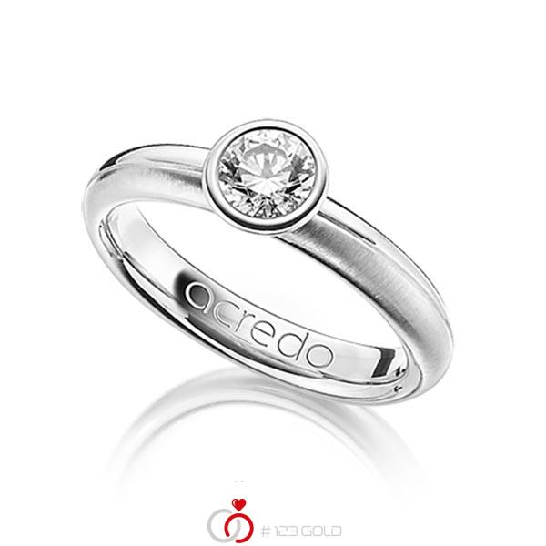 Klassieke trouwring in witgoud 14 kt. met 0,5 ct. Briljanten tw/si van acredo - A-1206-11 Klassieke trouwring in witgoud 14 kt. met 0,5 ct. Briljanten tw/si van acredo - A-1206-11
