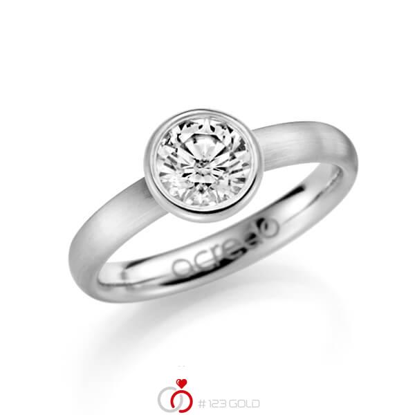 klassieke trouwring in witgoud 14 kt. met 1 ct. Briljanten tw/si van acredo - A-1125-1 klassieke trouwring in witgoud 14 kt. met 1 ct. Briljanten tw/si van acredo - A-1125-1