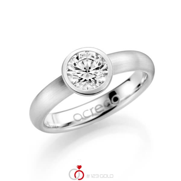 klassieke trouwring in witgoud 14 kt. met 1 ct. Briljanten tw/si van acredo - A-1130-1 klassieke trouwring in witgoud 14 kt. met 1 ct. Briljanten tw/si van acredo - A-1130-1