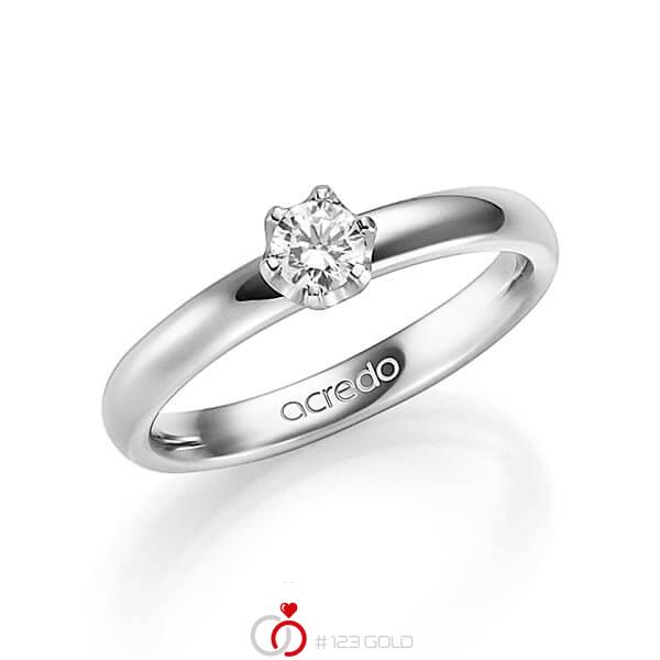 klassieke trouwring in witgoud 14 kt. met in totaal 0,25 ct. Briljanten tw/si van acredo - A-1349-1 klassieke trouwring in witgoud 14 kt. met in totaal 0,25 ct. Briljanten tw/si van acredo - A-1349-1