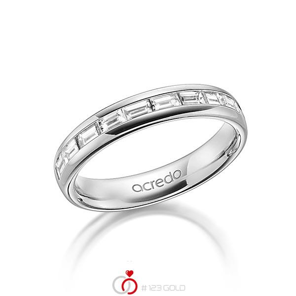 klassischer Memoire-Trauring/Ehering in außen Graugold 585 , innen Graugold 585 halbausgefasst mit zus. 0,8 ct. Baguette-Diamant tw, vs von acredo - A-1557-8 klassischer Memoire-Trauring/Ehering in außen Graugold 585 , innen Graugold 585 halbausgefasst mit zus. 0,8 ct. Baguette-Diamant tw, vs von acredo - A-1557-8