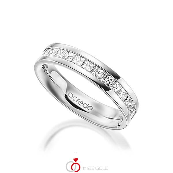 klassischer Memoire-Trauring/Ehering in außen Graugold 585 , innen Graugold 585 halbausgefasst mit zus. 0,98 ct. Prinzess-Diamant tw, si von acredo - A-1556-8 klassischer Memoire-Trauring/Ehering in außen Graugold 585 , innen Graugold 585 halbausgefasst mit zus. 0,98 ct. Prinzess-Diamant tw, si von acredo - A-1556-8