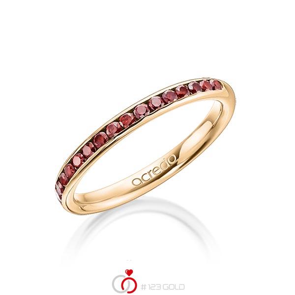 klassischer Memoire-Trauring/Ehering in Roségold 585 halbausgefasst mit zus. 0,34 ct. Brillant Red Cherry von acredo - A-1657-3 klassischer Memoire-Trauring/Ehering in Roségold 585 halbausgefasst mit zus. 0,34 ct. Brillant Red Cherry von acredo - A-1657-3