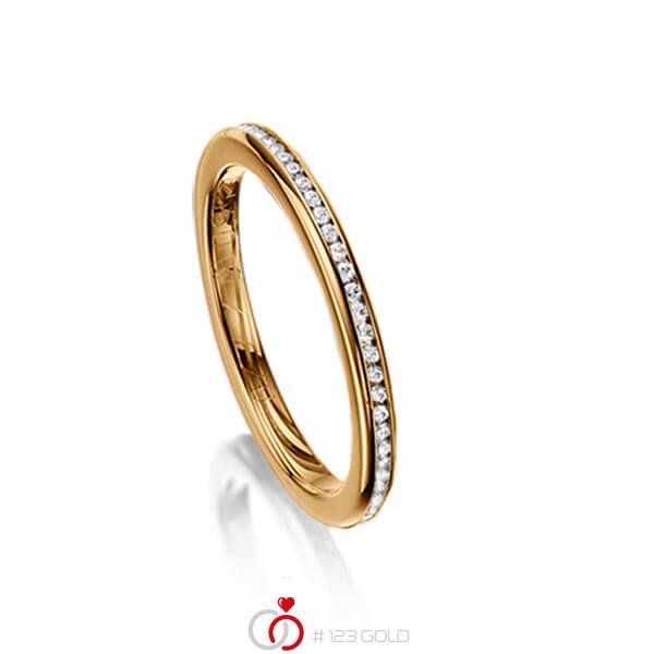 klassischer Memoire-Trauring/Ehering in Roségold 585 vollausgefasst mit zus. 0,295 ct. Brillant tw, si von acredo - A-1115-4 klassischer Memoire-Trauring/Ehering in Roségold 585 vollausgefasst mit zus. 0,295 ct. Brillant tw, si von acredo - A-1115-4
