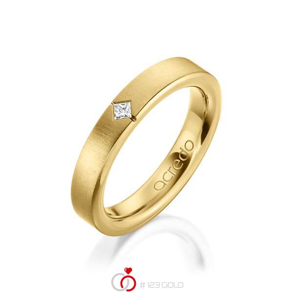 klassischer Trauring/Ehering in außen Gelbgold 585 , innen Gelbgold 585 mit zus. 0,05 ct. Prinzess-Diamant tw, si von acredo - A-1479-6 klassischer Trauring/Ehering in außen Gelbgold 585 , innen Gelbgold 585 mit zus. 0,05 ct. Prinzess-Diamant tw, si von acredo - A-1479-6