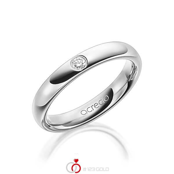 klassischer Trauring/Ehering in außen Graugold 585 , innen Graugold 585 mit zus. 0,06 ct. Brillant tw, si von acredo - A-1476-4 klassischer Trauring/Ehering in außen Graugold 585 , innen Graugold 585 mit zus. 0,06 ct. Brillant tw, si von acredo - A-1476-4