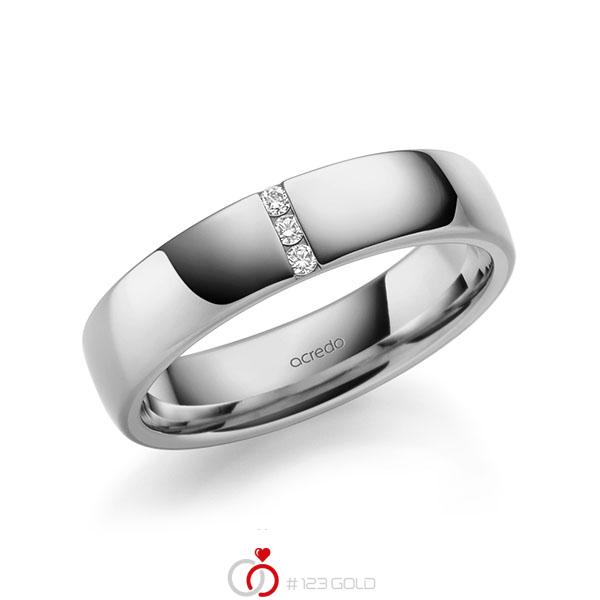 klassischer Trauring/Ehering in außen Graugold 585 , innen Graugold 585 mit zus. 0,06 ct. Brillant tw, si von acredo - A-1940-15 klassischer Trauring/Ehering in außen Graugold 585 , innen Graugold 585 mit zus. 0,06 ct. Brillant tw, si von acredo - A-1940-15