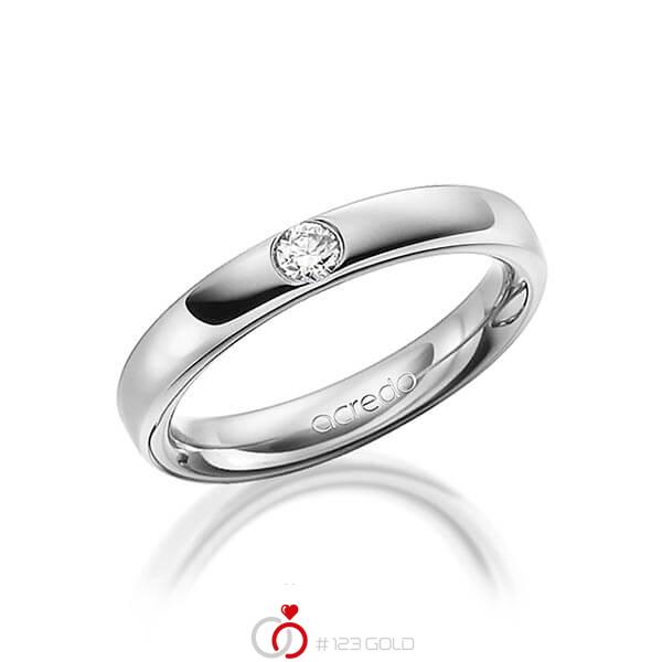 klassischer Trauring/Ehering in außen Graugold 585 , innen Graugold 585 mit zus. 0,12 ct. Brillant tw, si von acredo - A-1477-6 klassischer Trauring/Ehering in außen Graugold 585 , innen Graugold 585 mit zus. 0,12 ct. Brillant tw, si von acredo - A-1477-6