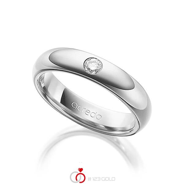 klassischer Trauring/Ehering in außen Graugold 585 , innen Graugold 585 mit zus. 0,1 ct. Brillant tw, si von acredo - A-1480-6 klassischer Trauring/Ehering in außen Graugold 585 , innen Graugold 585 mit zus. 0,1 ct. Brillant tw, si von acredo - A-1480-6