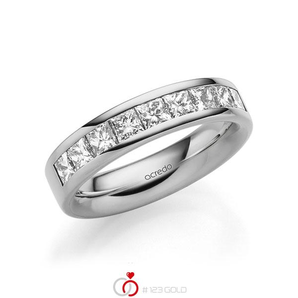 klassischer Trauring/Ehering in außen Graugold 585 , innen Graugold 585 mit zus. 1,2 ct. Prinzess-Diamant tw, si von acredo - A-1678-19 klassischer Trauring/Ehering in außen Graugold 585 , innen Graugold 585 mit zus. 1,2 ct. Prinzess-Diamant tw, si von acredo - A-1678-19