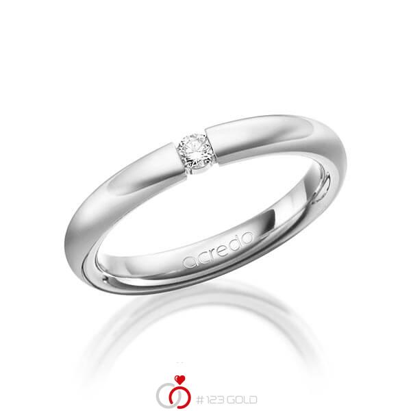 klassischer Trauring/Ehering in außen Platin 950 , innen Platin 950 mit zus. 0,08 ct. Brillant tw, si von acredo - A-1475-4 klassischer Trauring/Ehering in außen Platin 950 , innen Platin 950 mit zus. 0,08 ct. Brillant tw, si von acredo - A-1475-4