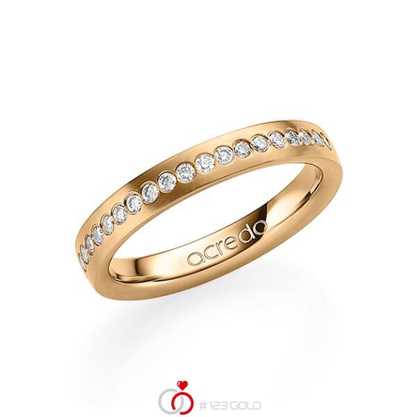 klassischer Trauring/Ehering in aussen Roségold 585 , innen Roségold 585 mit zus. 0,225 ct. Brillant tw, si von acredo - A-1551-8 klassischer Trauring/Ehering in aussen Roségold 585 , innen Roségold 585 mit zus. 0,225 ct. Brillant tw, si von acredo - A-1551-8