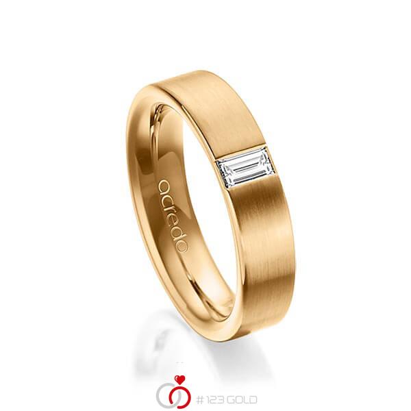klassischer Trauring/Ehering in außen Roségold 585 , innen Roségold 585 mit zus. 0,2 ct. Baguette-Diamant tw, vs von acredo - A-1481-5 klassischer Trauring/Ehering in außen Roségold 585 , innen Roségold 585 mit zus. 0,2 ct. Baguette-Diamant tw, vs von acredo - A-1481-5