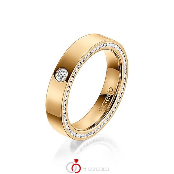 klassischer Trauring/Ehering in aussen Roségold 585 , innen Roségold 585 mit zus. 0,395 ct. Brillant tw, si von acredo - A-1494-7 klassischer Trauring/Ehering in aussen Roségold 585 , innen Roségold 585 mit zus. 0,395 ct. Brillant tw, si von acredo - A-1494-7