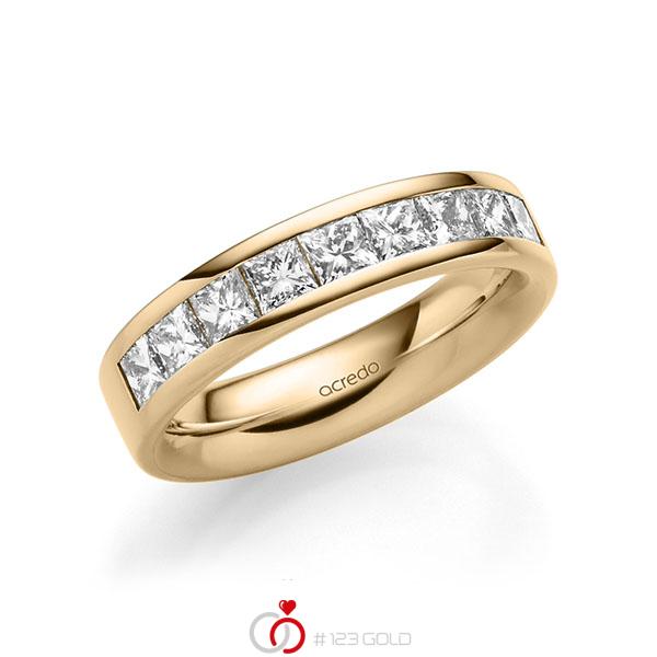 klassischer Trauring/Ehering in außen Roségold 585 , innen Roségold 585 mit zus. 1,2 ct. Prinzess-Diamant tw, si von acredo - A-1678-17 klassischer Trauring/Ehering in außen Roségold 585 , innen Roségold 585 mit zus. 1,2 ct. Prinzess-Diamant tw, si von acredo - A-1678-17
