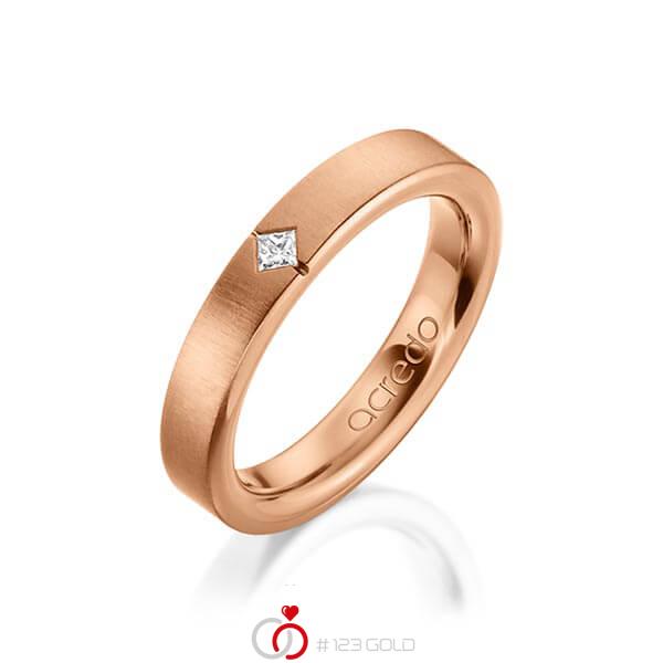 klassischer Trauring/Ehering in außen Rotgold 585 , innen Rotgold 585 mit zus. 0,05 ct. Prinzess-Diamant tw, si von acredo - A-1479-7 klassischer Trauring/Ehering in außen Rotgold 585 , innen Rotgold 585 mit zus. 0,05 ct. Prinzess-Diamant tw, si von acredo - A-1479-7