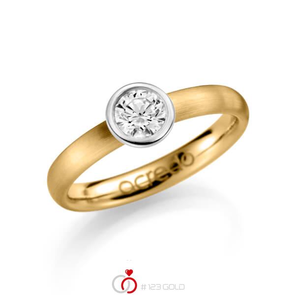 klassischer Trauring/Ehering in Gelbgold 585 mit 0,5 ct. Brillant tw, si von acredo - A-1126-3 klassischer Trauring/Ehering in Gelbgold 585 mit 0,5 ct. Brillant tw, si von acredo - A-1126-3