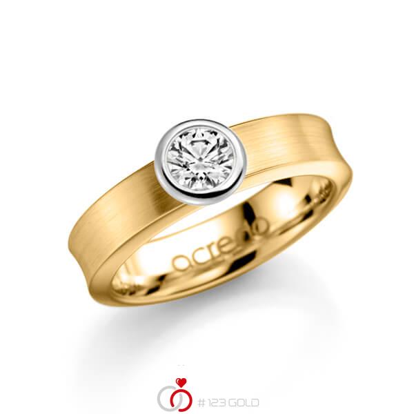 klassischer Trauring/Ehering in Gelbgold 585 mit 0,5 ct. Brillant tw, si von acredo - A-1136-3 klassischer Trauring/Ehering in Gelbgold 585 mit 0,5 ct. Brillant tw, si von acredo - A-1136-3