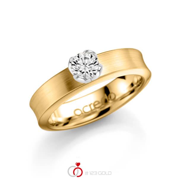 klassischer Trauring/Ehering in Gelbgold 585 mit 0,5 ct. Brillant tw, si von acredo - A-1137-3 klassischer Trauring/Ehering in Gelbgold 585 mit 0,5 ct. Brillant tw, si von acredo - A-1137-3